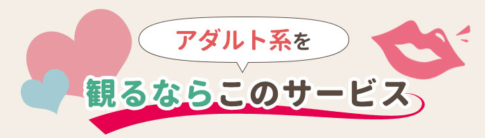 アダルト系を観るならこのサービス