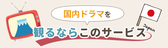 国内ドラマを観るならこのサービス